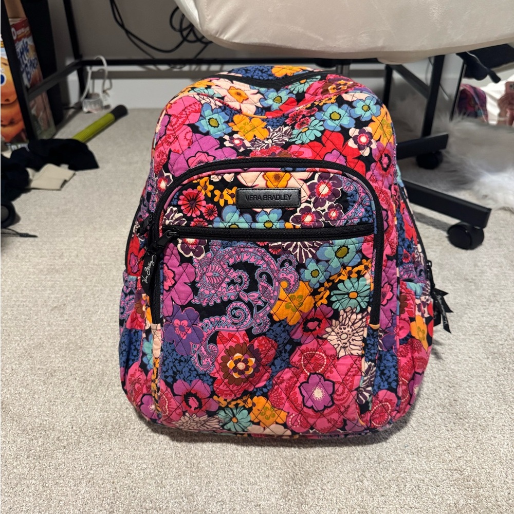 Vera Bradley Pink and Blue Floral Backpack